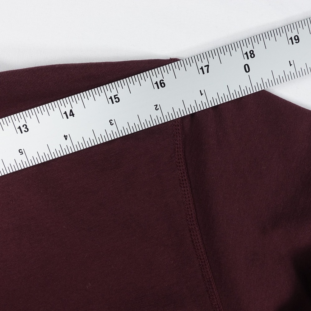 BYLT‎ Lux Henley Shirt Men's Small Drop Cut Long Sleeve Casual Maroon - Picture 10 of 12